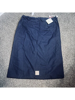New Jon Hart Design Canvas Black Laundry Bag Monogram patch NWT drawstring